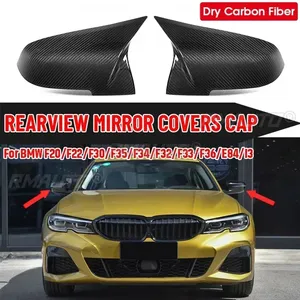 Coque de rétroviseur latéral de voiture en fibre de carbone véritable, remplacement de la coque de rétroviseur pour BMW F20/F22/F30/F35/F34/F32/F33/F36/E84/I3 - Product Image 1