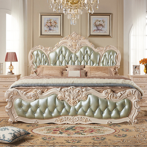 <span class=keywords><strong>Cama</strong></span> Ajustable <span class=keywords><strong>de</strong></span> Madera Moderna y Elegante con Tapicerí<span class=keywords><strong>a</strong></span> <span class=keywords><strong>de</strong></span> Cuero, Diseño Clásico Europeo, Tamaño Personalizado, Muebles <span class=keywords><strong>de</strong></span> Dormitorio <span class=keywords><strong>de</strong></span> Lujo - Product Image 1