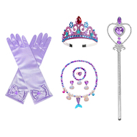 Anime Film Princesse Couronne Baguette Bijoux Gant Perruque Tresse Enfants Festival Fête Princesse Costume Cosplay Accessoires