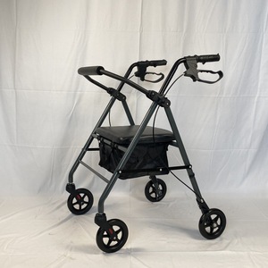 Hanbang Jiaye <b>Walker</b> Rollator Four Wheel Lightweight Foldable With Seat And Bag For <b>Elderly</b> Mobility Aid - Product Image 2