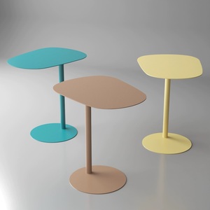 Mesa de centro con bandeja ovalada colorida de Metal moderno personalizado, sofá de aluminio, mesa auxiliar, mesa de balcón, trabajo de mecanizado - Product Image 4