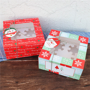 Cute Design Cupcake <strong>Gift</strong> <strong>Box</strong> <strong>Christmas</strong> 4 Cupcakes <strong>Box</strong> with Window - Product Image 2