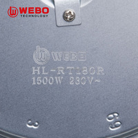 Plaque chauffante en céramique WEBO 1500W 180MM à zone unique pour cuisinière infrarouge 100-230V, diffuseur de chaleur, plaque chauffante à induction