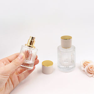 En stock, flacon de parfum à rayures de 30 ml, flacon de parfum rond transparent de 50 ml, flacon de parfum de luxe en verre de 100 ml - Product Image 5