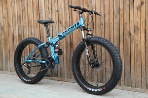 VTT Pliable Pas Cher 4.0 à Gros Pneus Cadre en Acier 26 Pouces Roues à Rayons Frein à Disque Vélo <span class=keywords><strong>de</strong></span> <span class=keywords><strong>Neige</strong></span> et Plage VTT 29" - Product Image 3