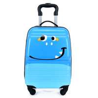 Caja de equipaje pequeña personalizada para niños 2024, superventas, caja de equipaje para niños con estampado de animales bonitos, maleta con carrito para niños