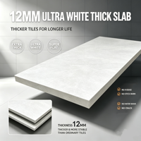 Carrelage de sol intérieur pleine masse 800x800mm 12mm extra épais en porcelaine blanc brillant veiné marbre pour salle de bain, villa, hall d'hôtel