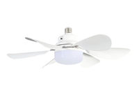 Ventilateur de plafond 2-en-1 avec lumière, moteur DC, télécommande, 5 vitesses, variateur d'intensité, silencieux, LED, 20,5 pouces, pour chambre à coucher, usage domestique