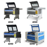 Machine de gravure laser 6090, machine de découpe laser CO2 9060 60W 80W 100W pour acrylique, bois, MDF