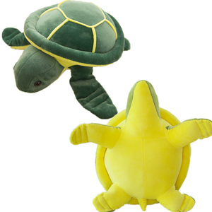 Peluche tortue marine verte et jaune fantaisie, tortue en peluche douce avec un motif de coquille élégant - Product Image 3