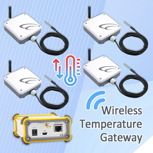 4-Channel Multipoint Wireless Temp Gateway, RF data upload to monitoring center via LAN & Internet - Product Image 1