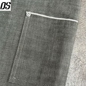Fabricante de Pantalones Personalizados para <span class=keywords><strong>Hombre</strong></span>, Pantalones de Mezclilla Verde de Pierna Ancha, Mezclilla Selvedge de Calidad - Product Image 3