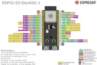 Carte de développement ESP32-S3-DevKitC-1 pour ESP32-S3-WROOM-2 N32R8V N32R16V ICs Fonctionnalités améliorées pour ESP32-S3