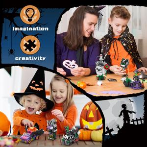 Ensemble de blocs de construction personnalisés jouets créatifs en vrac mini ensembles de blocs de construction <span class=keywords><strong>Train</strong></span> <span class=keywords><strong>fantôme</strong></span> - Product Image 6