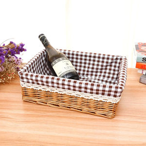 Gran oferta, Juego de 4 cestas de almacenamiento de mimbre de sauce personalizadas, cesto rectangular pequeño para ropa de cama, almacenamiento en el hogar en el baño - Product Image 6