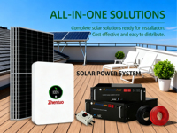 Système solaire hors réseau de 20 kW, kit complet avec batterie LiFePO4 51,2 V, conception empilable et contrôle intelligent par application BMS