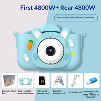 Appareil photo instantané miniature de style dessin animé pour enfants, vidéo, écran 2,0 pouces, matériau en gel de silicone, cadeau de Noël parfait pour