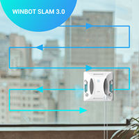 Robot de nettoyage de vitres FMART W6 en gros avec IA, planification de trajectoire Z, couverture de pulvérisation de 24 m², double réservoir d'eau de 25 ml