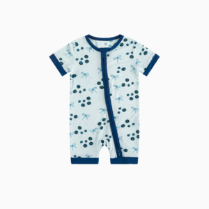 Miozing Yaban Mersinli ve Fiyonk Desenli Bebek Tulumu Nem Emici Bebek Pijama Fabrikadan Doğrudan Bebek Kıyafetleri - Product Image 2