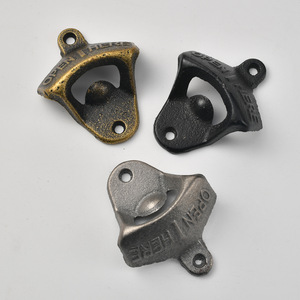 Jingmao Cast Iron Bottle Opener Wall Mounted Beer Opener Home <b>Bar</b> Tool Durable Antique Finish - Product Image 1