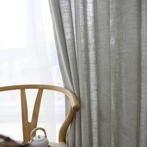Linen <b>Curtains</b> for Living Room Back Tab Pocket Drape Light Filtering <b>Curtains</b> <b>Window</b> <b>Curtains</b> Europe <b>Window</b> in India Woven Solid - Product Image 3