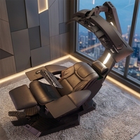 Cabina de Juego para Computadora Cluvens Manticore, Cabina de Trabajo Reclinable, la Más Vendida, Grande y Cómoda para Múltiples Monitores, con Función de Masaje