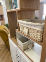 Panier de rangement en osier et rotin de fournisseurs bon marché avec couvercle pour solution d'organisation du linge