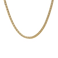 Vente en gros Collier à chaîne à maillons carrés en acier inoxydable pour hommes Collier à chaîne en queue de renard hip hop à la mode Bijoux
