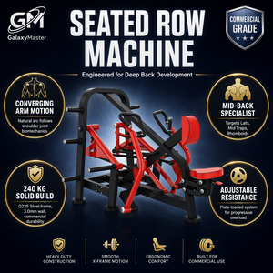 Machine à ramer assise à charge libre pour bras, équipement de musculation professionnel pour salle de sport, robuste, en acier Q235 de 3,0 mm, GM-P006-S - Product Image 2
