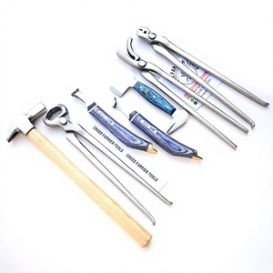 Kit d'outils portable en acier inoxydable pour selle de cheval et ferrage, avec pinces à sabots, marteau à sabots, couteau de coupe, coupe-clous - Product Image 1