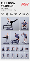 RH Appareil de fitness multifonction tout-en-un pour la maison, équipement de musculation et de cardio en acier robuste