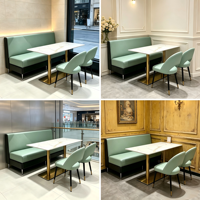 Meubles de restaurant en bois massif de style naturel, célèbres sur Internet, canapés de banquette commerciaux pour café, bancs muraux pour zone d'attente