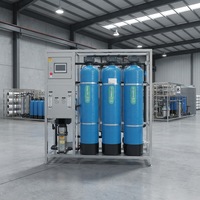 Usine de traitement et de purification d'eau par osmose inverse UF conteneurisée 20~300T/D