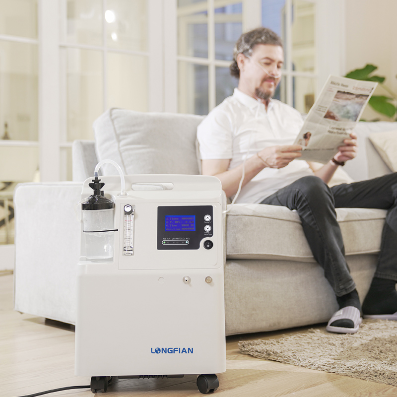 Silent Home Medical Oxygen Concentrator  High Efficiency 5L Flow Rate  Quiet and Comfortable for Home and Office.