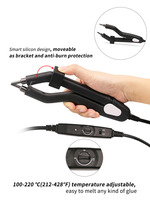 Mini kit d'outils professionnel d'extensions de cheveux de fusion de kératine connecteur de fer à température réglable multifonction