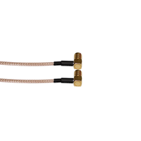 Câble de communication télécom RG316 SMB-KW-SMB-J, ligne de connexion RG316 avec connecteur femelle coudé vers mâle SMB