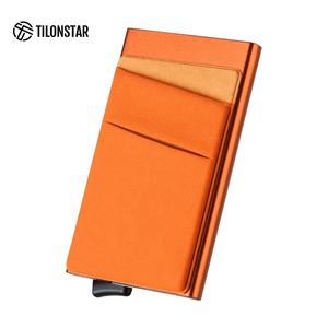 TILONSTAR TVC104 Minimalist Slim Aluminum Alloy Metal ID Holder Women Men <b>Business</b> RFID Pop up <b>Card</b> Holder Wallet - Product Image 5