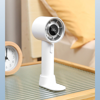 Mini ventilateur portable rechargeable par USB avec refroidissement par air et support pour téléphone