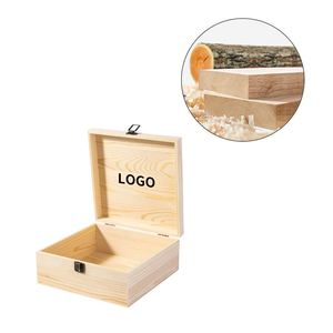 Boîte de rangement en bois de pin de luxe avec logo personnalisé, design privé, pour les entreprises - Product Image 2