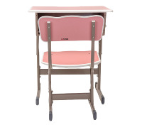 Ensemble de table et chaise d'école en gros, réglable en hauteur, pour salle de classe, avec structure métallique robuste, mobilier scolaire