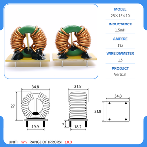 Gemeenschappelijke Modus Mangaan Zink Kern 600uh 1mh 4,7 Mh 25mh Horizontale Power Toroid Inductor Magnetische Ring Emi Power Choke/Filter - Product Image 6