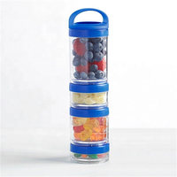 Boîte de poudre de protéines pour fitness, appareil pratique à quatre couches de stockage extérieur, conteneur de snack, poudre de lait, snack, 1046