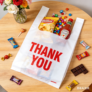 Bolsas de HDPE Resistentes Tipo Camiseta con Asa Larga, Paquete a Granel de 1000 Unidades, Promocionales para Compras y Tiendas Minoristas - Product Image 1