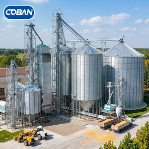 300-5000tons Customized Steel SoyBean Coffee Beans Bins Grain Storage Silo for Rice Corn Paddy Storing with <strong>Flow</strong> <strong>Chart</strong> - Product Image 1