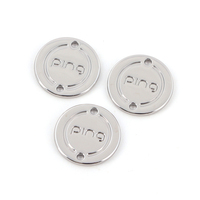 Étiquettes métalliques personnalisées gravées au laser plaquées or pour vêtements, bagages, chaussures, sacs à main - Alliage de zinc/laiton écologique