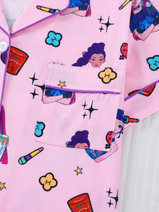 ชุดนอนแฟชั่นลำลองสไตล์เกาหลีสำหรับผู้หญิง ลาย K-Pop Demon Hunters แขนสั้นและกางเกงขาสั้น ชุดนอนเด็กสำหรับใส่ที่บ้าน ขายส่ง - Product Image 6