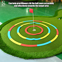 Círculo de Silicona para Práctica de Golf, Plegable, Ambidiestro, Resistente al Agua, Portátil, para Interiores y Exteriores
