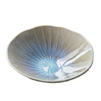 Four à flamme violette bol à salade en céramique émaillée lumière luxe cône plaque polissage Club Clubhouse haut de gamme fête réception d'affaires