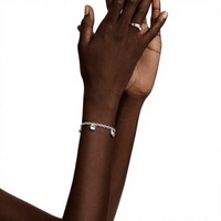 Bracelet à breloques en argent sterling 925 avec pendentif bleu, bracelet à maillons pour femme, cadeau, bijoux de fête