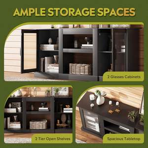 Combohome Diseño novedoso Estilo moderno personalizado Mucho espacio de almacenamiento Gabinete de sala de estar Soporte de <span class=keywords><strong>TV</strong></span> de madera - Product Image 4